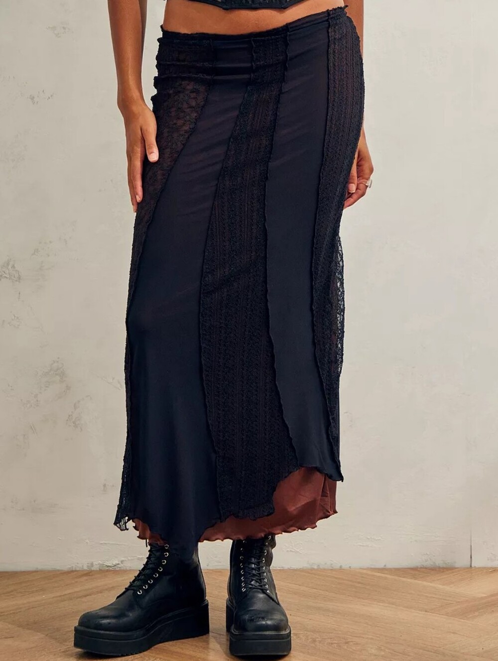 Urban Outfitters Beatrice Spliced Maxi Skirt